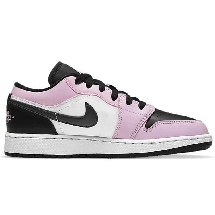 (GS) Air Jordan 1 Low 'Light Arctic Pink Black' Kids' 554723-601