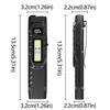 Digital Display LED Ultra-thin Flashlight Portable IPX4 Waterproof Slim Pocket Flashlight 1100 Lumens Rechargeable LED Work Lamp