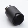 2Pcs All Full Matte Black Universal Car 100% Real Carbon Fiber Exhaust End Tips for BMW 2.5'' in, 3.5'' out With Logo