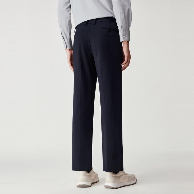 Joeone Men's Fleece-Lined Business Casual Slim/Regular Fit Trousers