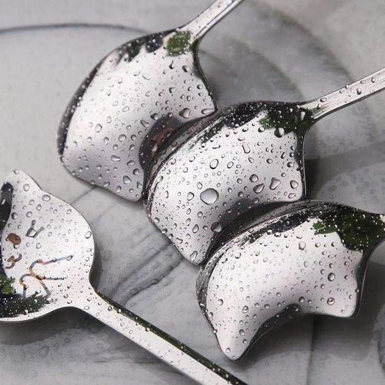 Десертная ложка Нержавеющая пищевая зеркальная поверхность с антипригарным покрытием Гладкая ложка для перемешивания из нержавеющей стали