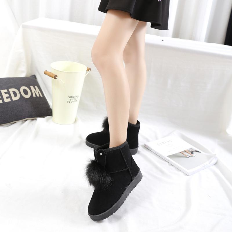 Order A Size Up Rabbit Ears Soft Snow Boots Women Winter Warm Plush Ankle Booties Female Fashion Slip On Cotton Shoes