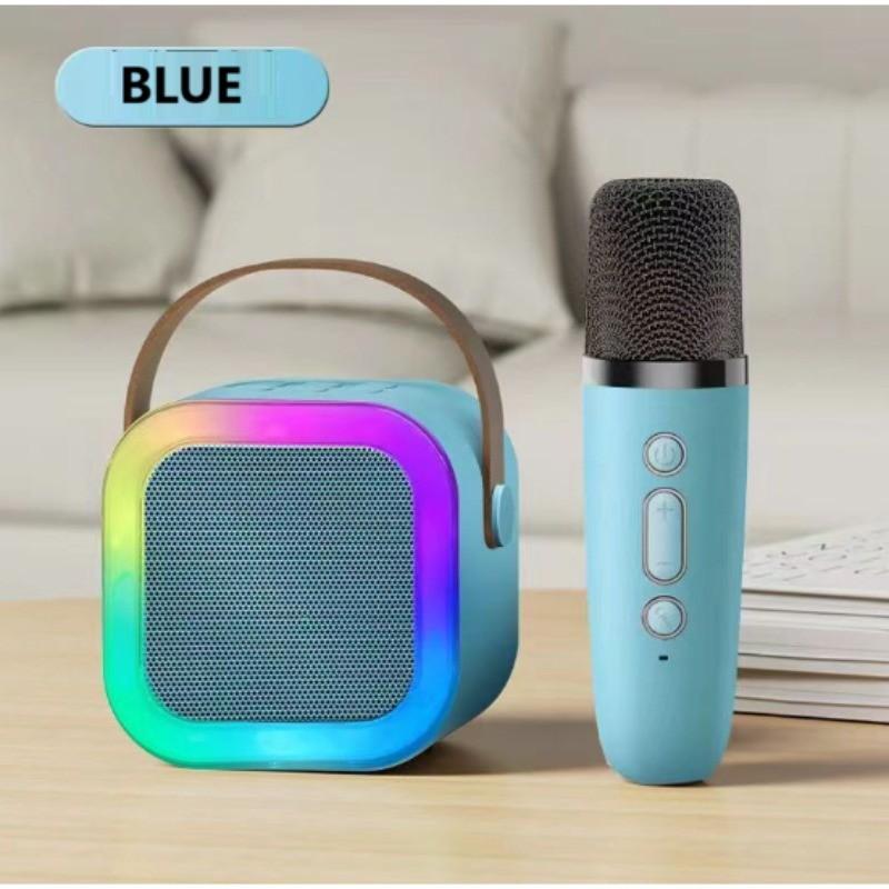 Беспроводной мини-динамик для караоке с Bluetooth-микрофоном для караоке, домашний, с RGB-подсветкой, портативная караоке-машина KTV