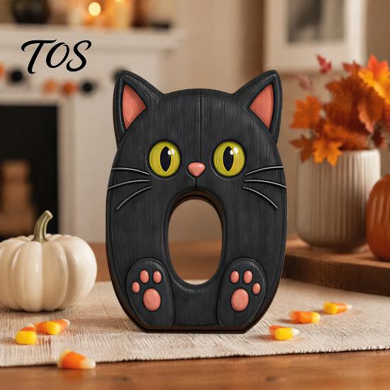 Freestanding Boo Wood Decor Halloween Wooden BOO Decoration for Tiered Trays, Creative Tray Solid Tabletop Centerpieces Party Rustic Letter Set