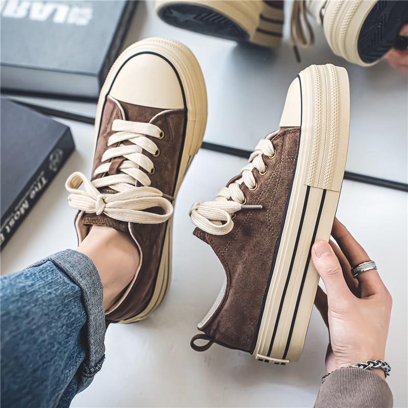 2024 Новая толстая подошва для пар, модная спортивная повседневная парусиновая обувь, универсальная удобная модная обувь для мужчин и женщин