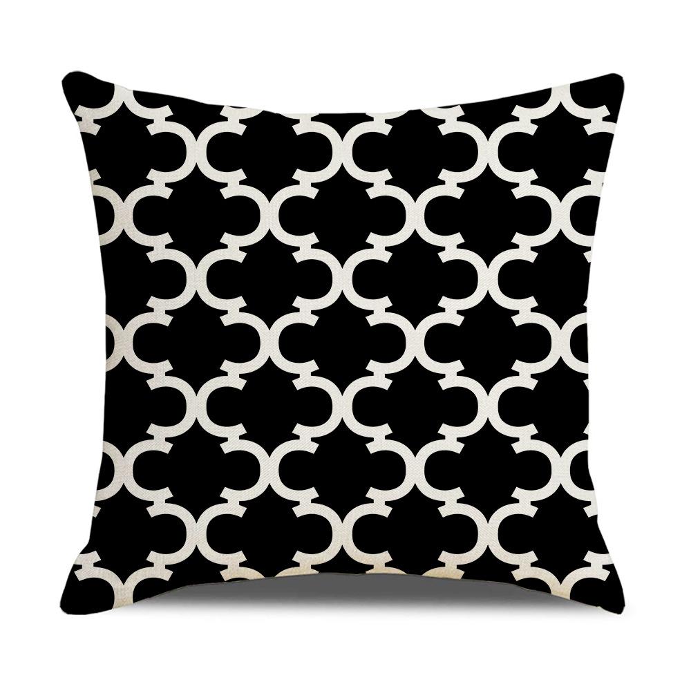 Скандинавская декоративная подушка с геометрическим рисунком, чехол для диванной подушки, современный домашний декор, квадратная наволочка, наволочка из персиковой кожи