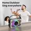 VAORLO 3D Surround Bluetooth Speaker+ Wireless Dual Microphone Low Latency Sing At Home HiFi Stereo Super Bass For Karaoke