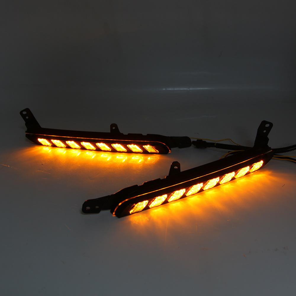 1 Pair Car LED Daytime Running Light Turn Signal Lamp For Toyota Hilux Revo 2020 2021