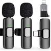 Wireless Lavalier Mic for Mobile Live Streaming & Interviews: Dual Recording & Noise Reduction