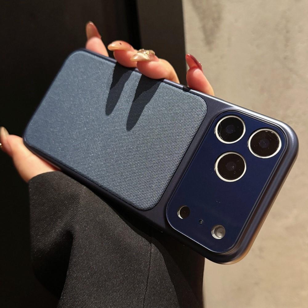 Тканевый Чехол из Кожи Цвета Tech для iPhone Air 17 16 15 14 13 12 11 Pro Max Матовый Ударопрочный Чехол с Защитой Камеры