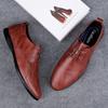 Classic Casual Leather Men's Oxford Shoes Hot Sale Men Casual Shoes Soft Lace-up Formal Dress Footwear Lightweight Derby Shoes
