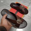 Новые стильные шлепанцы для мужчин Повседневные тапочки из коровьей кожи дизайнерские кожаные пляжные туфли женские Большой размер 46, 47, сандалии женские