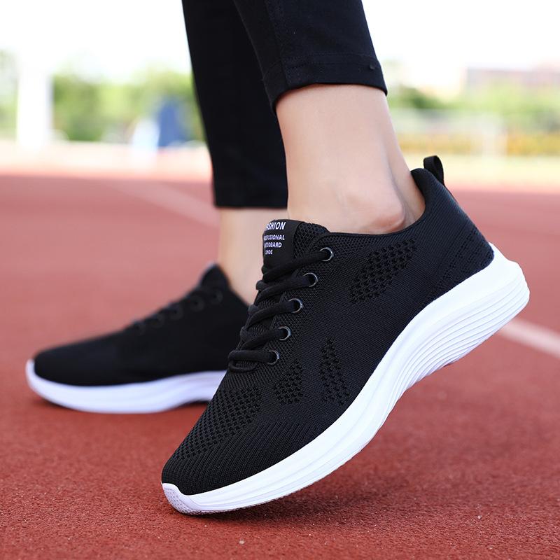 Spring breathable women's running shoes casual shoes female student mesh breathable large size sneakers