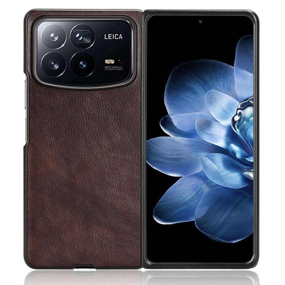 Чехол для Xiaomi Mix Fold 4 5G, текстура личи, ПУ-кожа + ПК, чехол для телефона