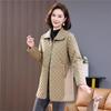 Women's Spring Autumn Casual High End Diamond Plaid Warm Jacket Female Plus Size Leisure Outwear