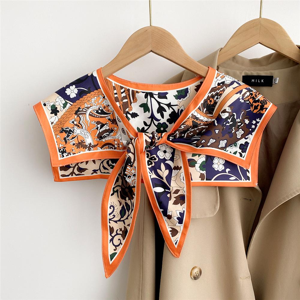 Silk Scarf Shawl for Women - Versatile Double-Layer Neck Protection for Spring, Autumn, and Summer