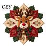 Handmade Fabric Door Hanging Quilted Poinsettia DIY Kit, Christmas Flower Patchwork Sewing Festive Table Centerpiece Decor Crafting Ornament