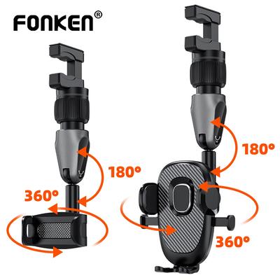 FONKEN Автомобильный держатель для телефона, вращающийся на 360 градусов держатель, подвесной кронштейн для зеркала заднего вида, держатель для телефона в автомобиле