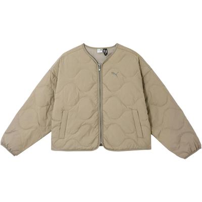 Подкладка пуховая удобная теплая модная универсальная куртка с V-образным вырезом женская куртка дубово-коричневый 629272-67