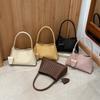 Stylish Woven Texture Shoulder Bag Women Small Crossbody With Magnet Large Capacity PU Leather Handbag