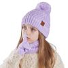 Kids Winter Hat Gloves Scarf Set Girls Boys Knit Hat with Pom Neck Warmer Mittens Set Toddlers Cold Weather Accessories for Kids 4-10 Years
