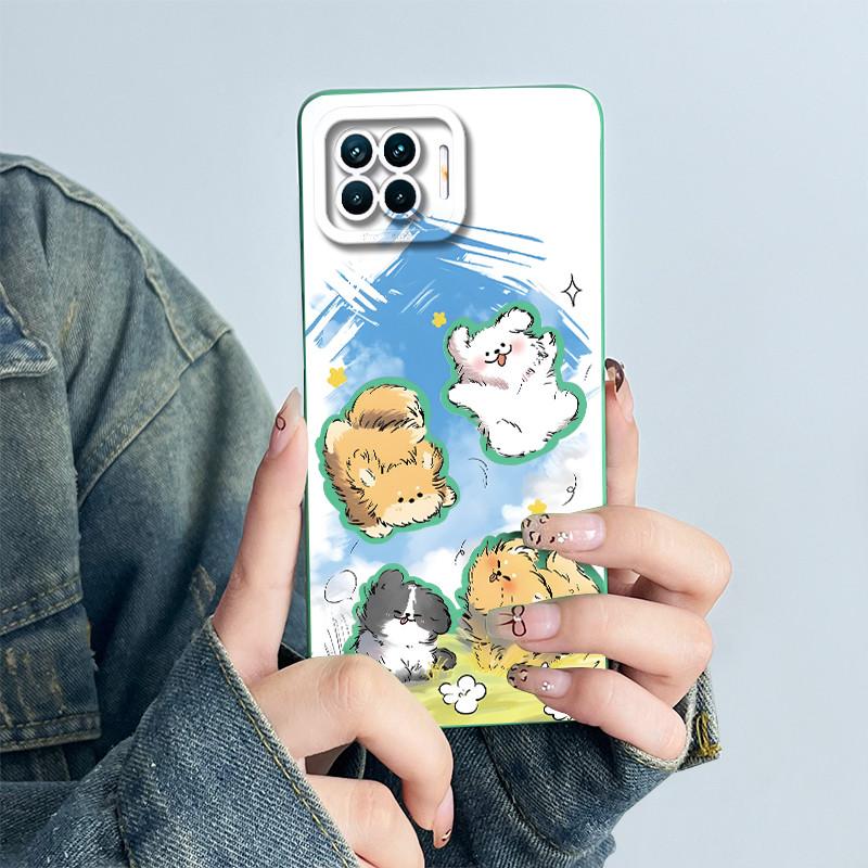 Чехол для телефона OPPO Reno4 Lite Reno4 F Чехол Reno 4 Lite 4F Мягкий Силикон Мультяшный Funda Милый Панда Цветок Печатный Coque Корпус