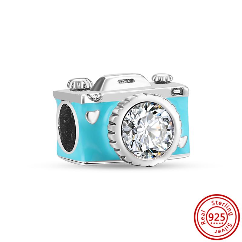 925 Серебро Голубые Глаза Бабочка Пингвин Кит Облако 12 Бусины Созвездия подходят Оригинальные Подвески Браслет DIY Женские Ювелирные Изделия