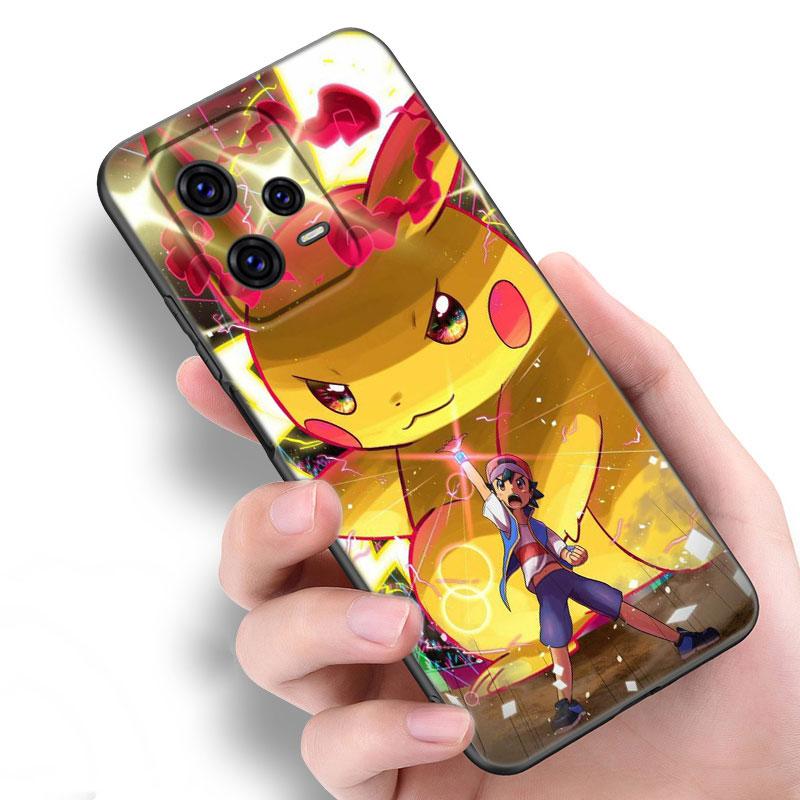 Милый черный силиконовый чехол для телефона P-Pikachu для Xiaomi Redmi Note 9 10 11 11S 11T 12 13 Pro 5G Plus 9S 10S 12S