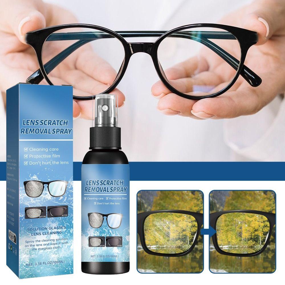 100ML Eyeglass Scratch Removal Spray Anti Fog Sunglasses Cleaning Solution Spray  For Eyeglasses
