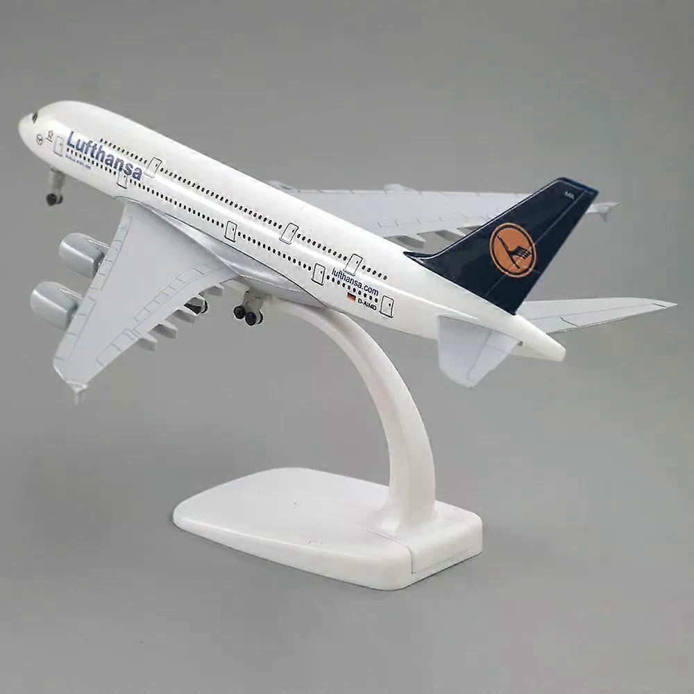 20cm Aircraft Germany Deutsche Lufthansa Airbus A380 Alloy Plane Model Toys Children Kids Gift for Collection