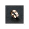 [Rockyu] jewelry brand Popularity ring pink gold men's Flat beating 8mm wide fashion titanium ring No. 18