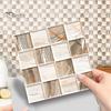 10 шт. наклейки на плитку, элегантный клетчатый дизайн, самоклеящиеся, прочные, термостойкие, съемные декоративные наклейки на стену