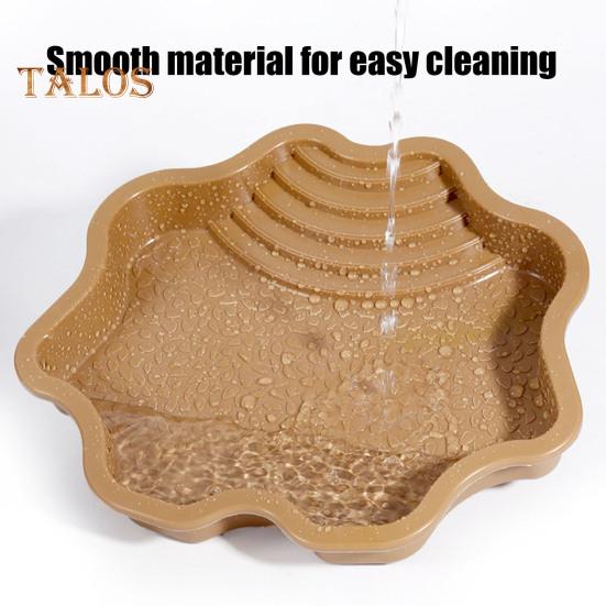 Бассейн для купания рептилий, большая кормушка для черепах, миска для воды с пандусом, аквариумное украшение для ящерицы, геккона, змеи, черепахи, бородатой агамы