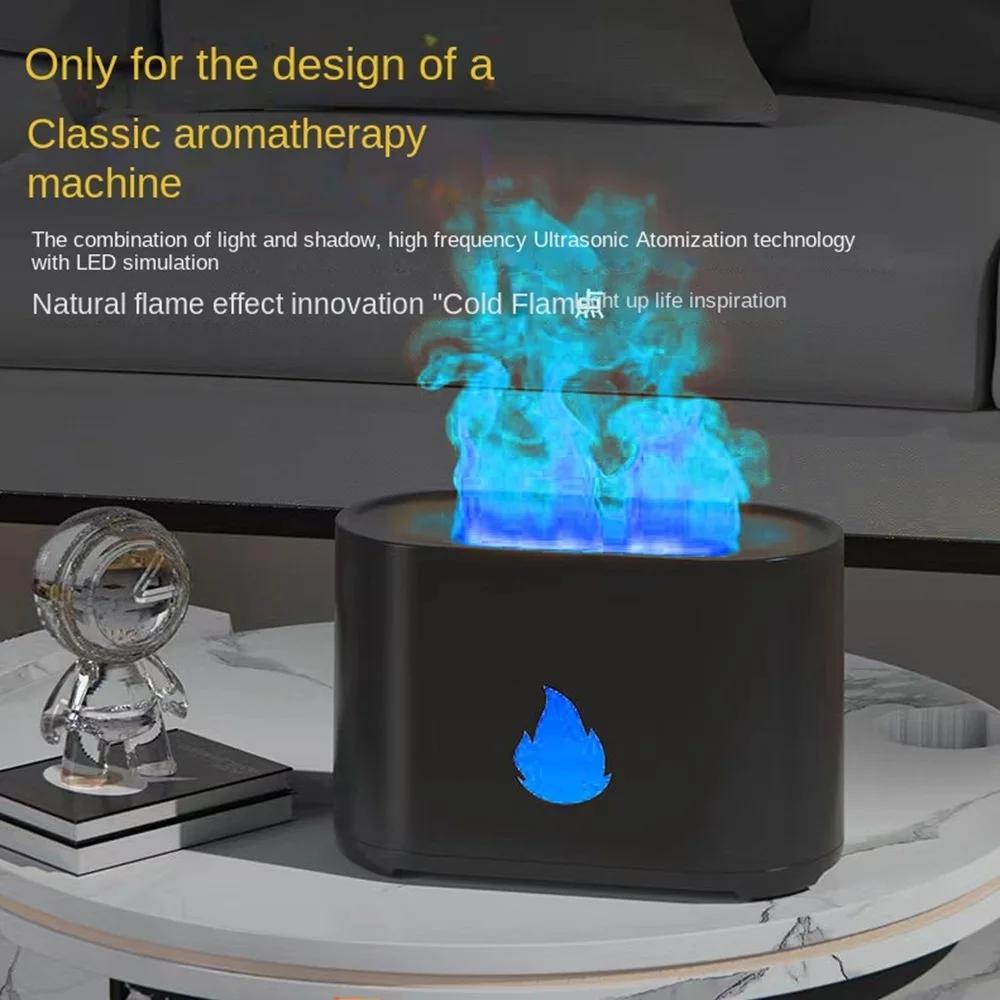 Portable Cool Mist Usb Led Change Color Room H2o Air Fire Flame Humidifier Essential Oil Diffuser Humidifier