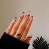 24 Pieces Nordic Style Wearing Nail Simple Nail Patch Line Manicure Patch French Manicure Press On Nails