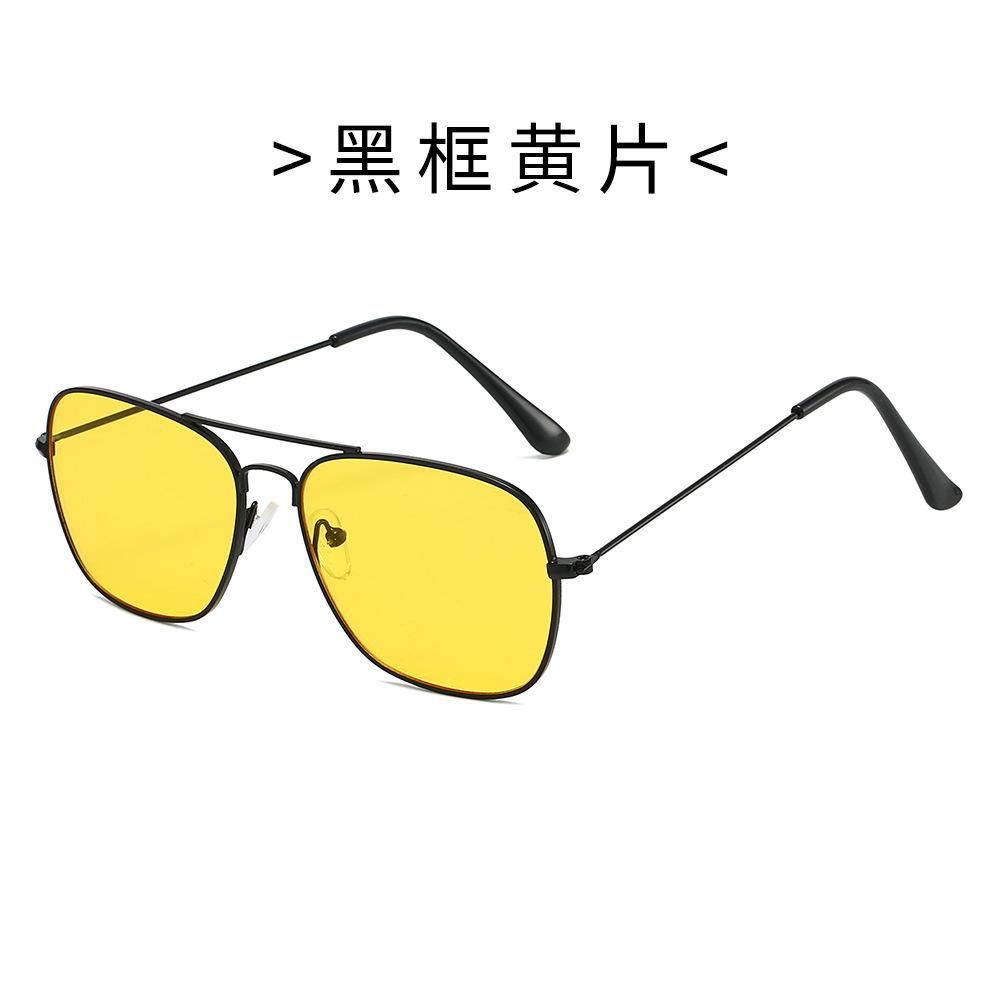 New high-end sunglasses Internet celebrity personalized sunglasses Metal double beam driving fishing cycling versatile sunglasses