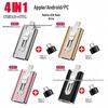 Универсальный USB-накопитель 4-в-1 с TYPE-C, совместимый с Apple и Android, емкостью 1 ТБ/2 ТБ