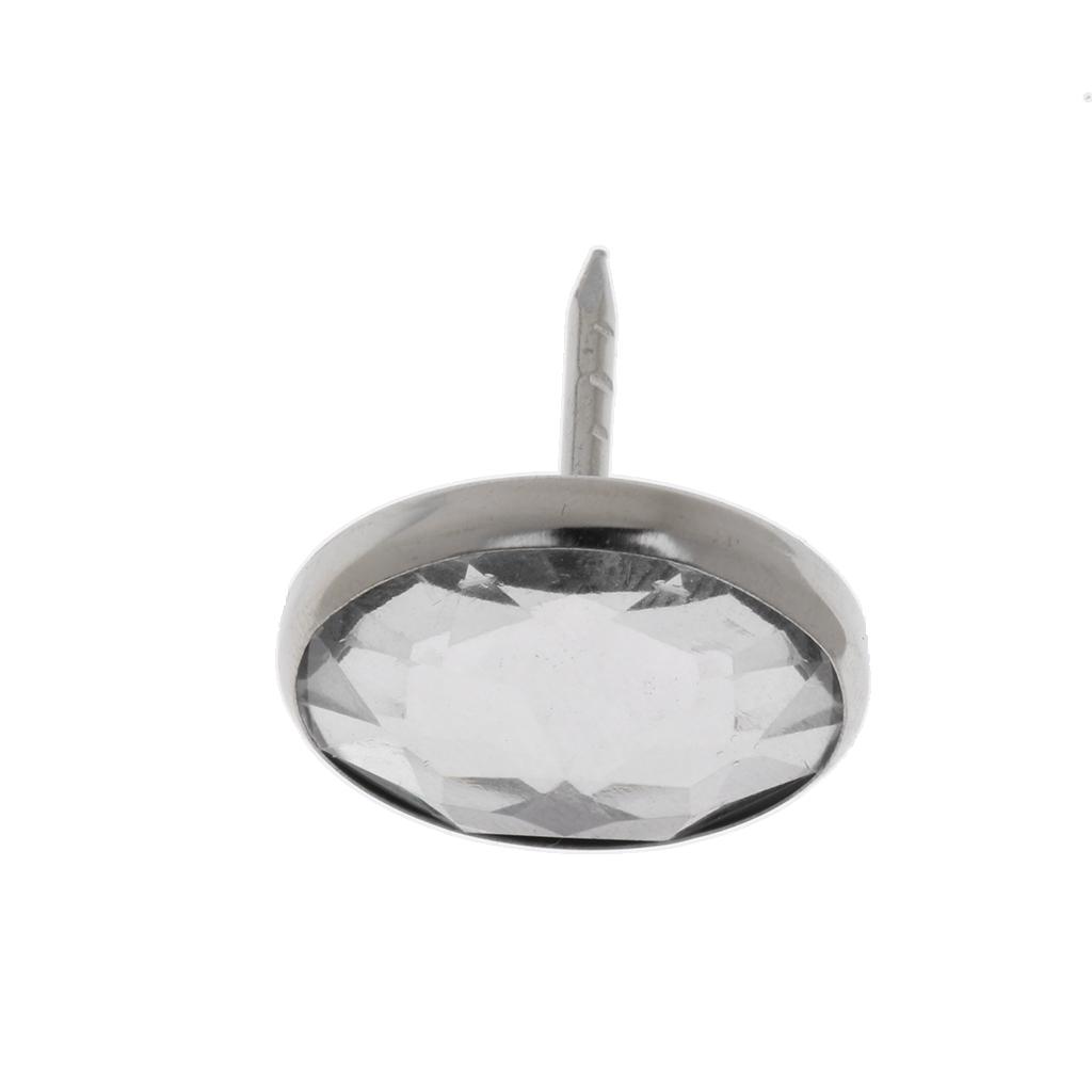 Большие декоративные круглые хрустальные пуговицы Набор мебельных гвоздей для обивки для стильной мебели с изголовьем