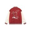 Li-Ning Мужская бейсбольная куртка 'Red Beige' с графическим принтом 'Rabbit Counterflow' AJDT491-3