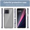 Красочный противоударный чехол-щит для T-Mobile Revvl 7 Pro Мягкая рамка из ТПУ Прозрачная задняя крышка из твердого пластика