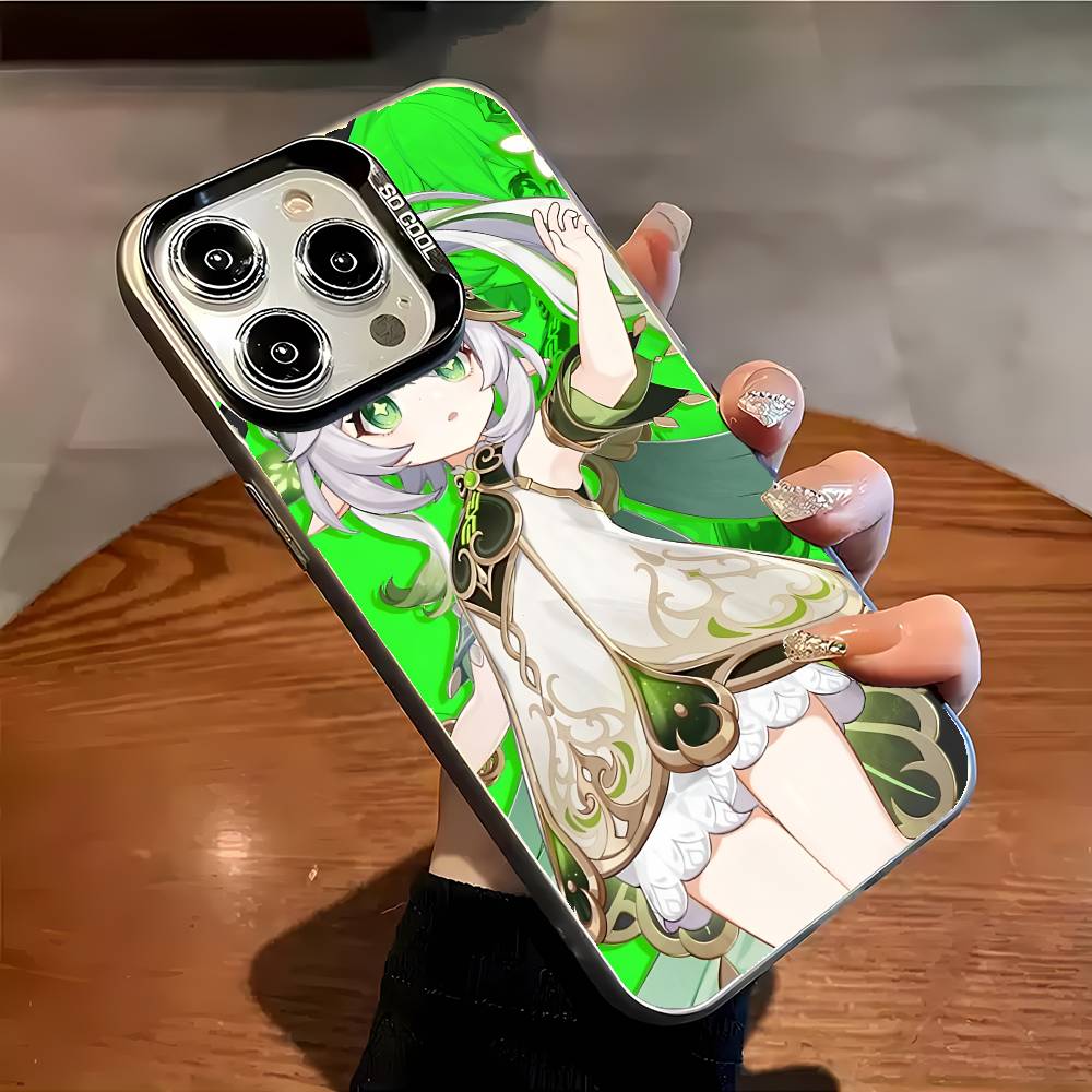 Чехол для телефона Нахида Genshin Impact Для IPhone 17 16 15 14 13 12 11 Plus Pro Max Разноцветный Лазерный Аврора Ударопрочный Чехол Funda