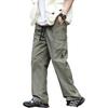 Dingfengbaoluo Outdoor Hiking Pants for Men, Summer Mountain-Style Casual Loose Cargo Straight-Leg Trousers