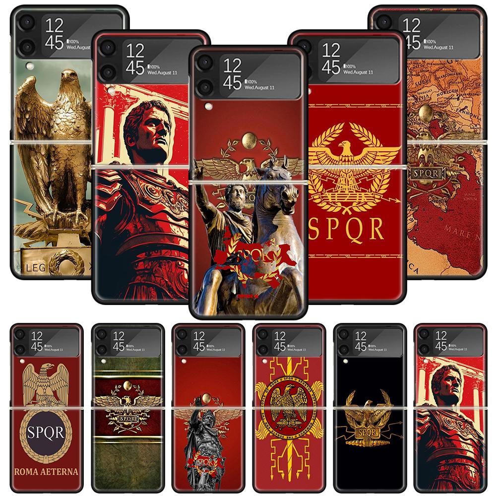 SPQR Римская Императорская Легионv Чехол для Телефона для Samsung Galaxy Z Flip 7 6 5 4 3 5G Ударопрочный Чехол Z Flip7 Flip6 ZFlip5 Flip3 Flip4