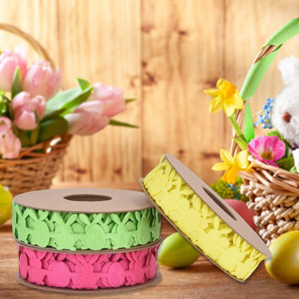 Easter Spring Ribbon Pastel Spring Color Craft Ribbon Easter Fabric Ribbon Decor Decorative Gift Wrapping Ribbon Rolls
