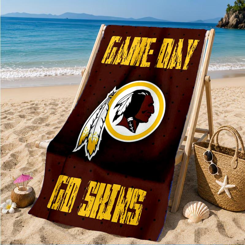 Washington Redskins Beach Towel, Quick-drying, Easy to Care for, Suitable for Both Fitness and Beach Vacations,Sports Essential
