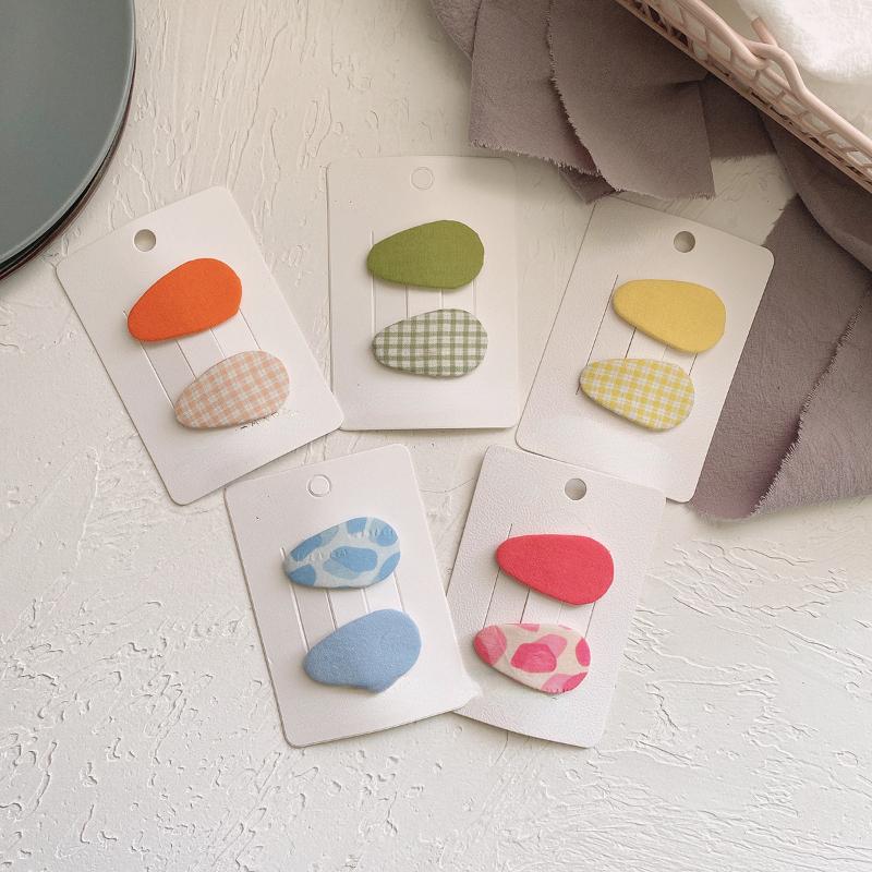 2 шт., мини-заколка для волос для маленьких девочек, милая корейская мода, простота, однотонный Haipin для детей, милая заколка с боковой челкой для девочек, детские вещи