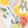 Tomato Slicer Lemon Cutter Multipurpose Handheld Round Fruit Tongs Stainless Steel Onion Holder Easy Slicing Kiwi Fruit