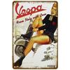 "Металлическая табличка Vespa Мотоцикл Винтажная" – Ретро Арт Табличка со Скутерной Эстетикой; Настенный декор для дома, кафе, сада, клуба, бара