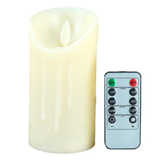 Водонепроницаемые беспламенные свечи на батарейках, светодиодные свечи с пультом дистанционного управления, мерцающие фальшивые столбовые свечи для свадьбы, Хэллоуина