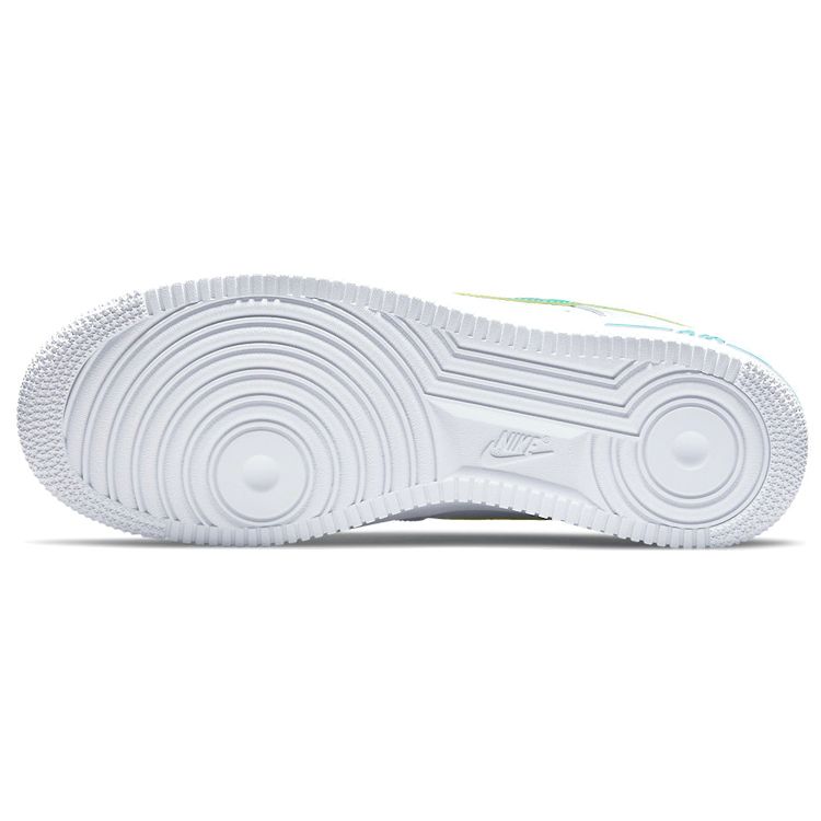 Nike Air Force 1 07 LV8 Белые аквамариновые мужские кроссовки Черные Green-Strike DJ5148-100